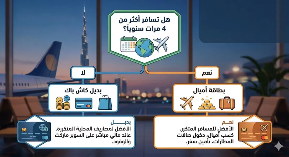 مقارنة بطاقات الأميال والسفر في الإمارات