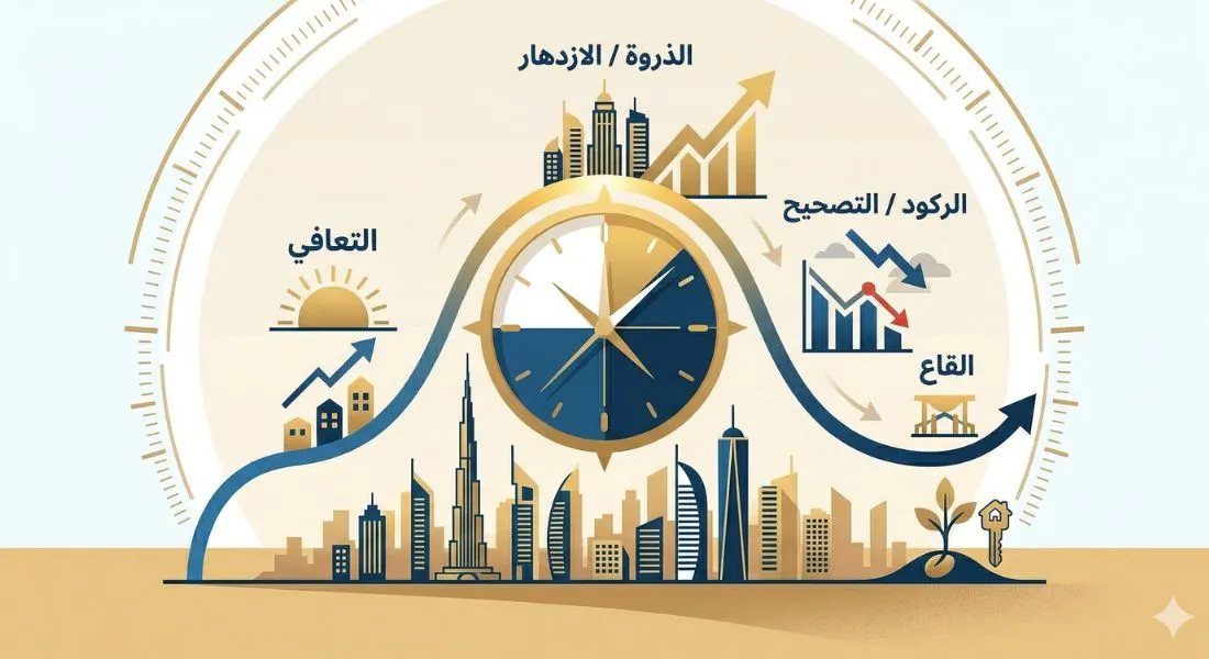 مخطط دورة سوق العقارات في دبي