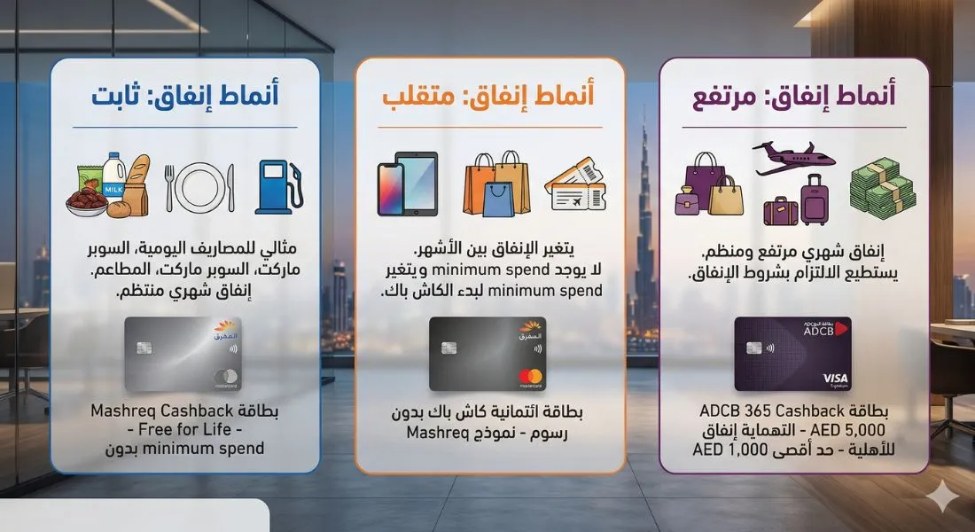 أنماط الصرف للحصول على أفضل كاش باك
